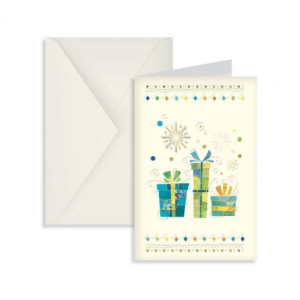 Biglietto d’auguri con pacchi regalo Kartos