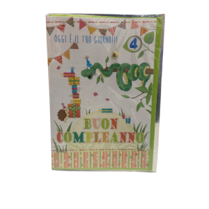 Biglietto d’auguri serpente con ruota dei numeri Kartos