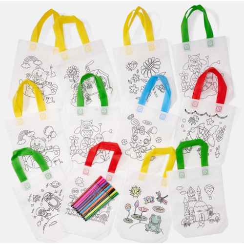 Borsa con manici celesti da colorare Twiddlers - immagine 2