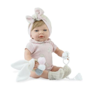 Bambola Sweet Baby Rabbit con borsa, corpo in vinile 42cm Marina&Pau