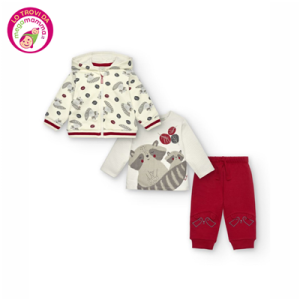 Set 3 Pz Maglia e Tuta Felpa Sweet Racoon – Tuc Tuc