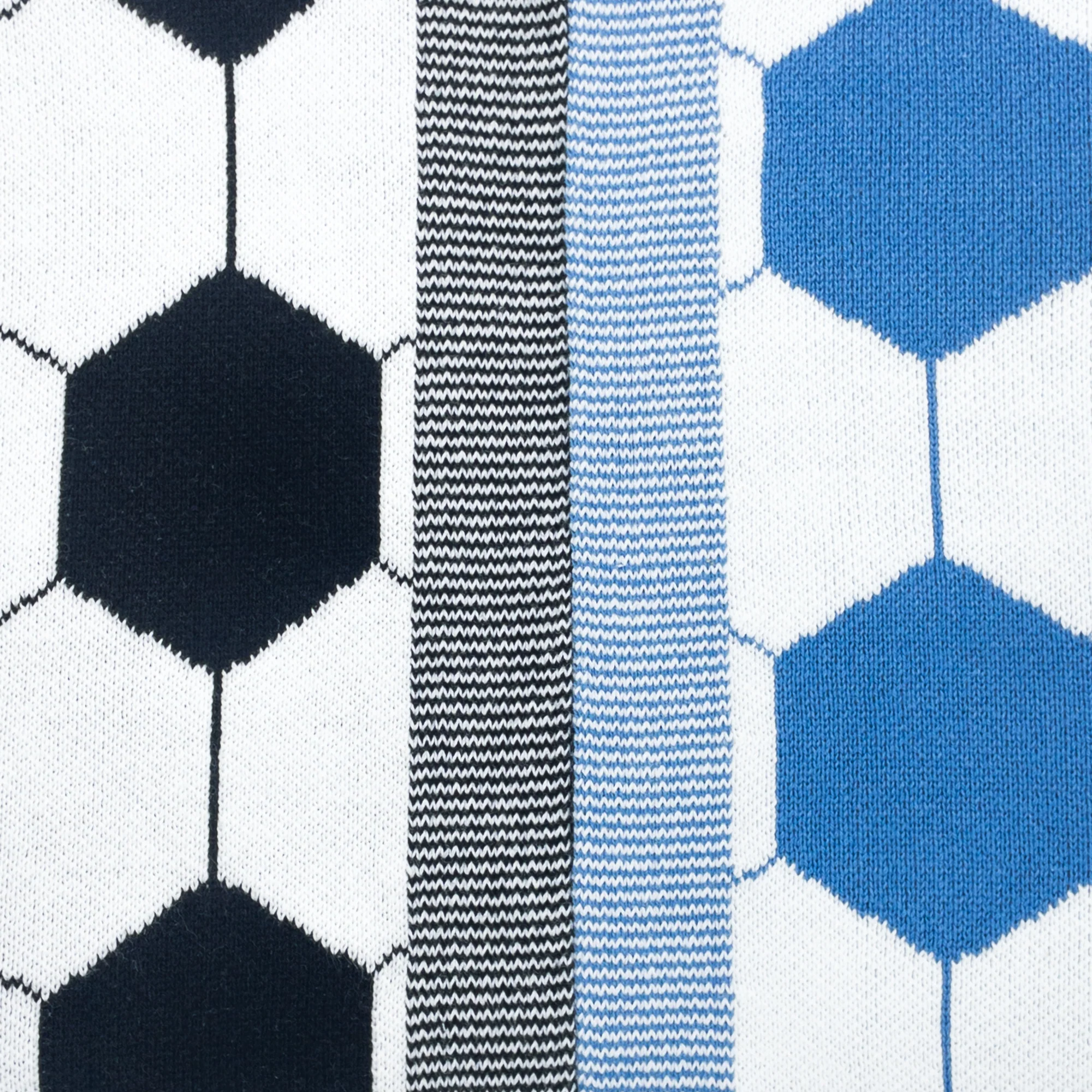 Coperta neonato a tema calcio 100% cotone - immagine 5