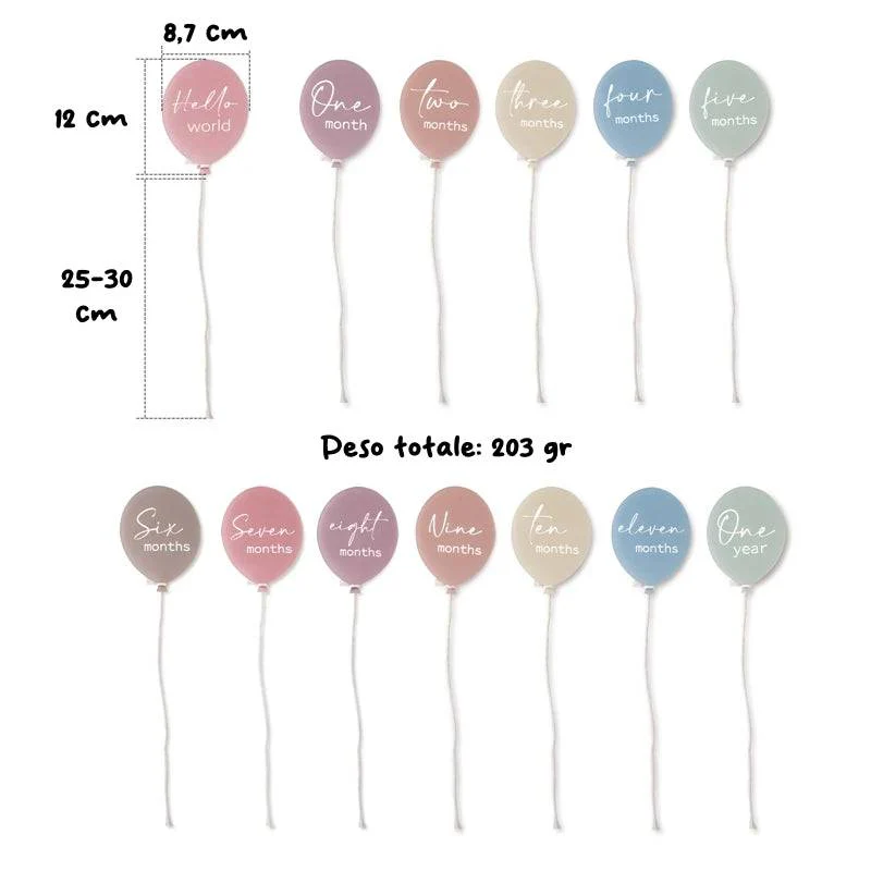 Palloncini complimese in acrilico per foto mensili - immagine 9