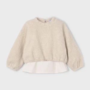 Felpa teddy combinata