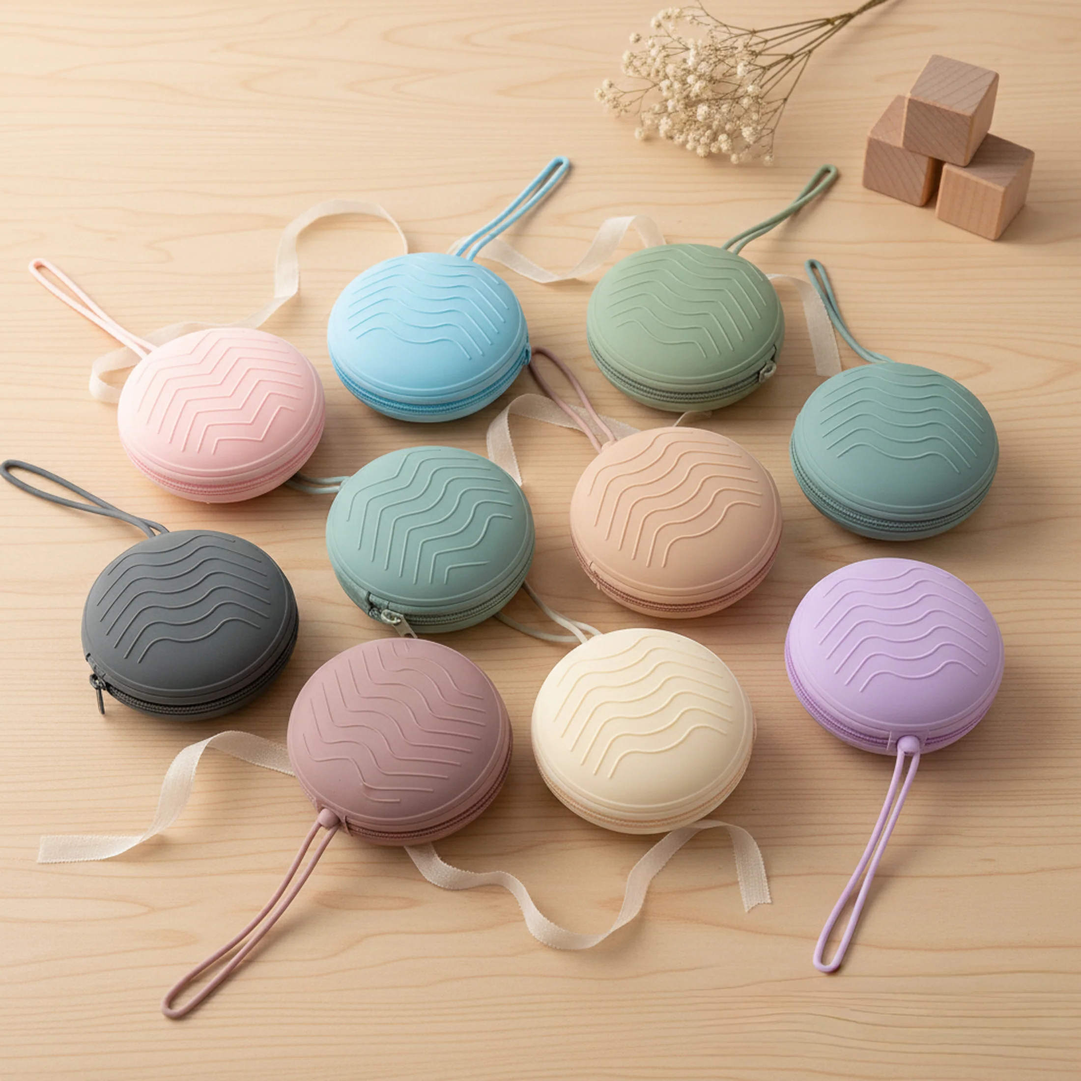 Custodia per ciuccio in silicone con cerniera