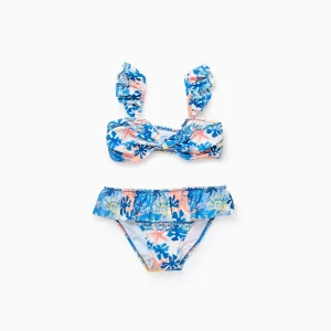 Bikini con volant e fiocco