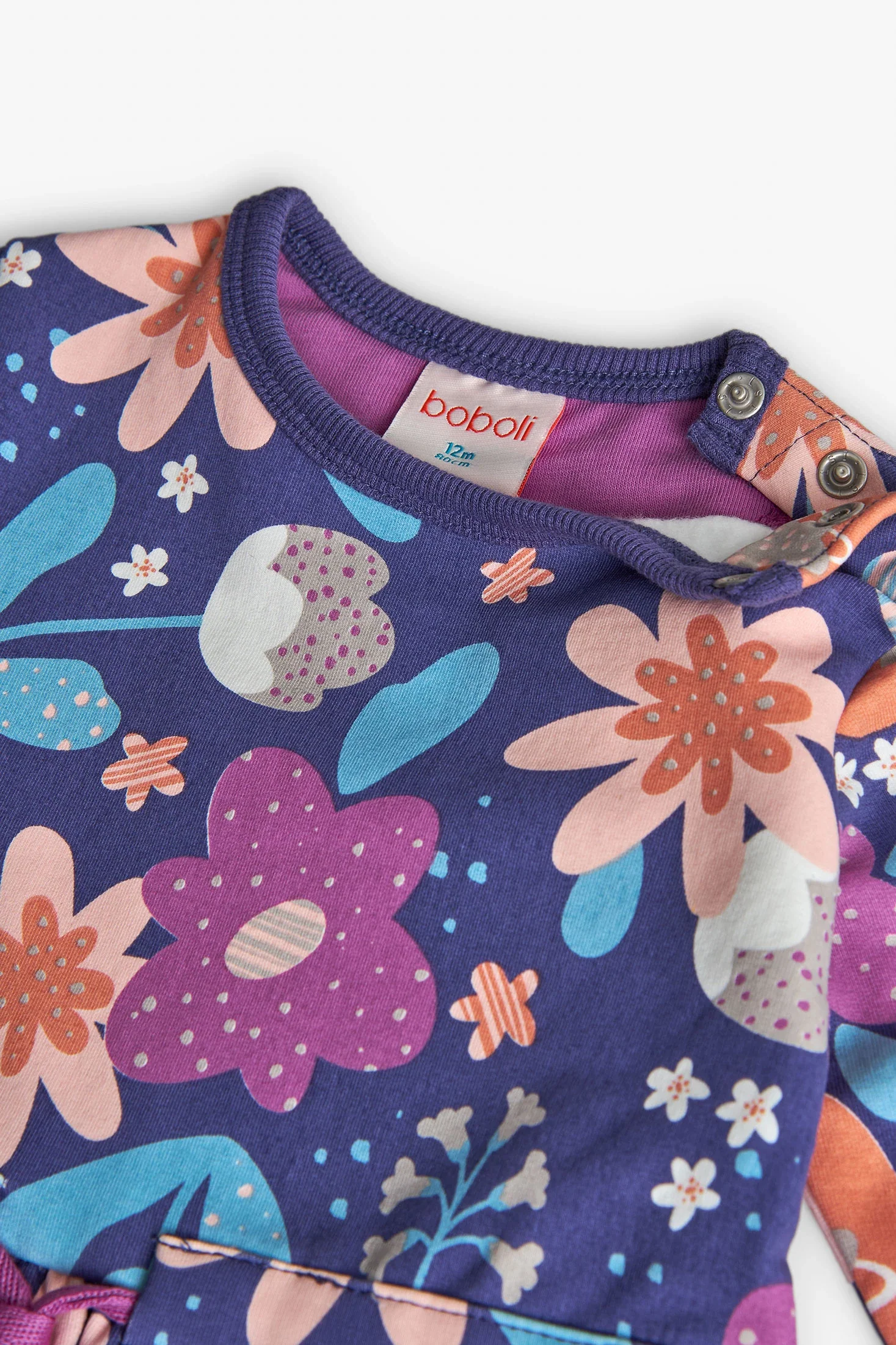 Vestito in felpa a fiori - immagine 4