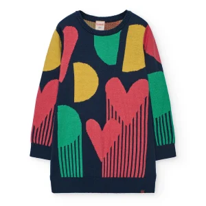 Vestito in maglia geometria
