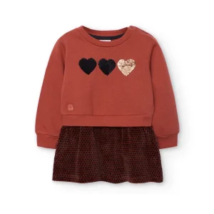 Vestito in felpa combinato