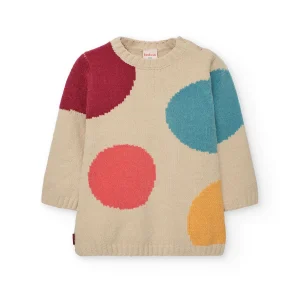 Vestito in maglia a pois