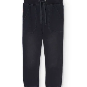 Pantalone denim in felpa