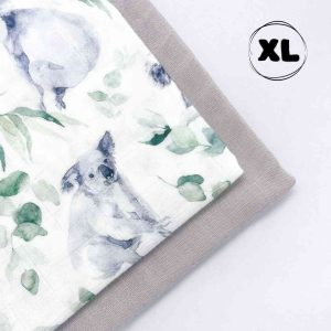 Set da 2 mussole cotone e bambù 120x110 cm XL