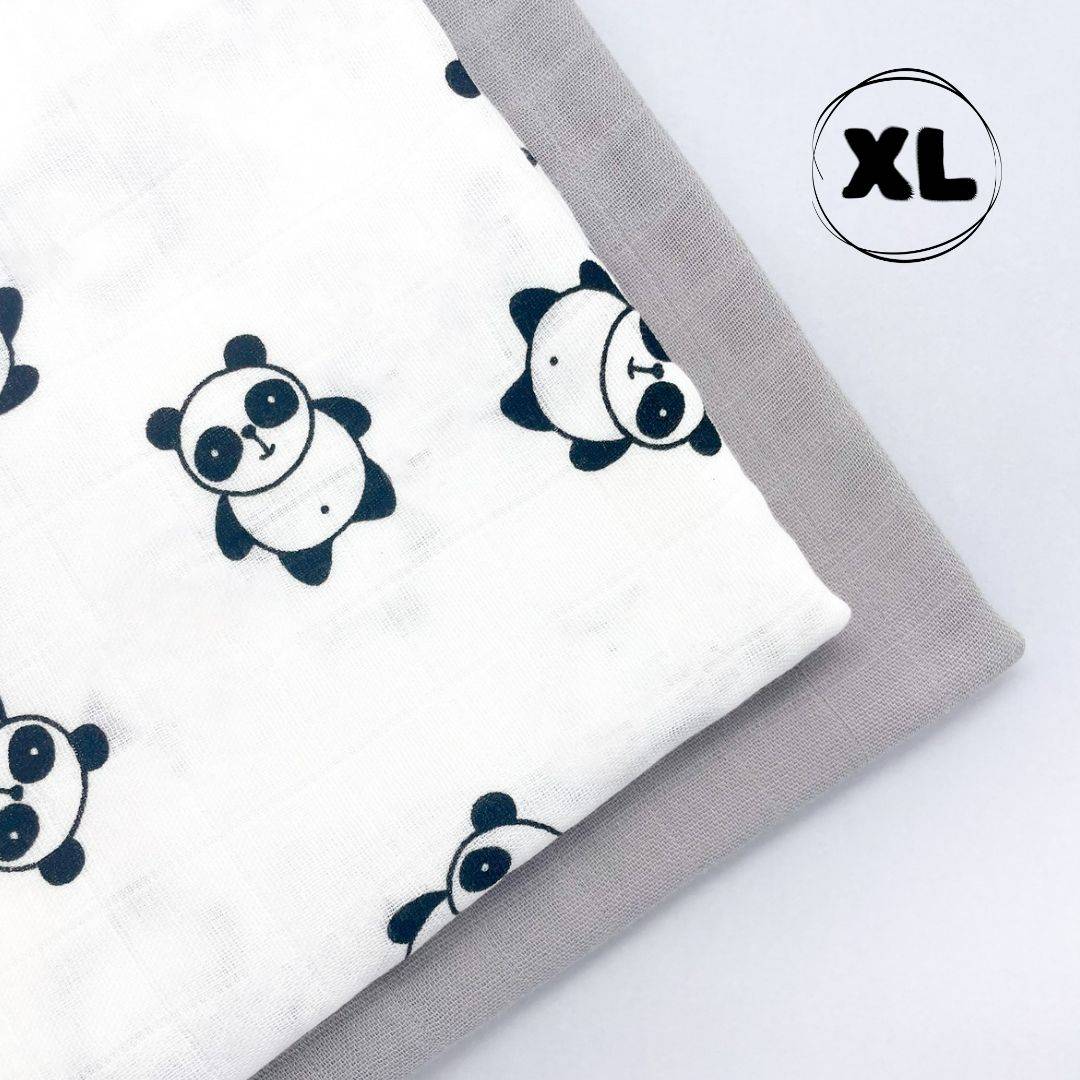 Mussole Cotone Bambù Neonati - XL 120x110 cm