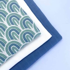 Set 3 mussole 100% cotone neonato arcobaleno