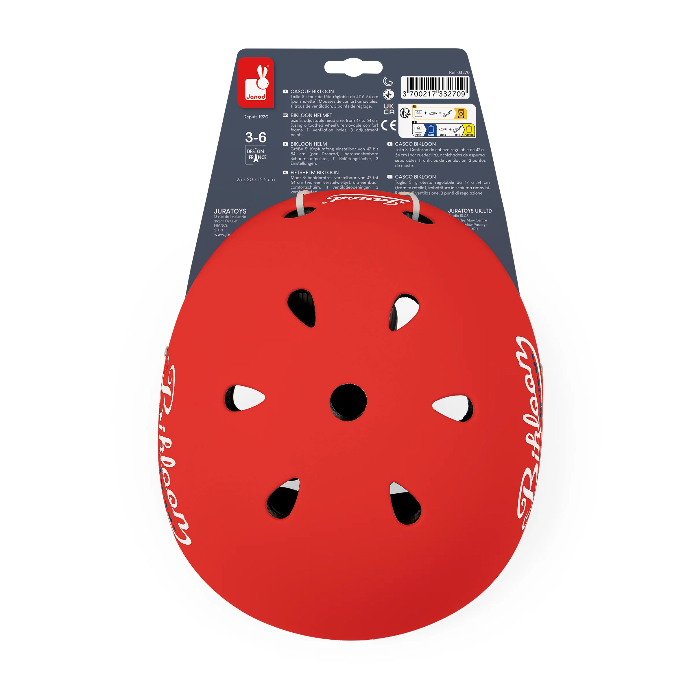 Casco S-M Rosso - immagine 3