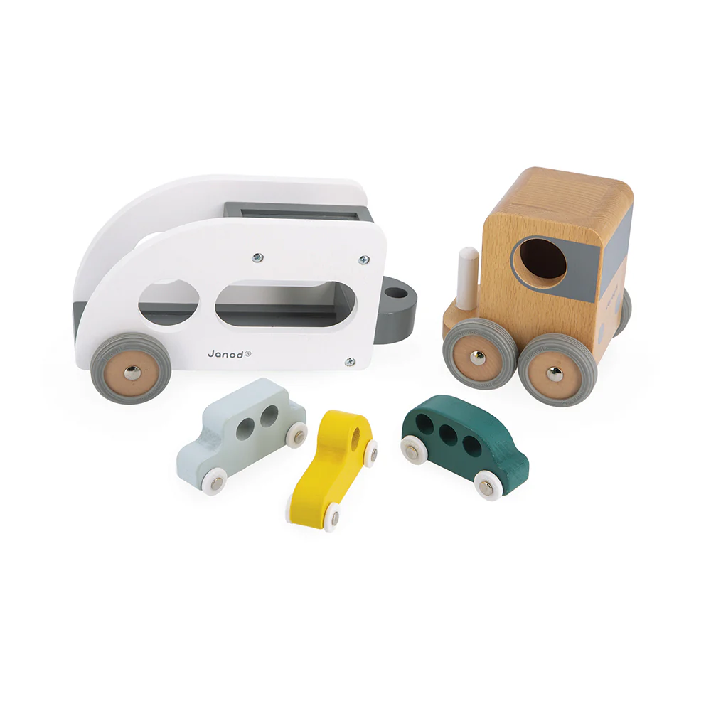 Bisarca in legno con 3 veicoli - immagine 3