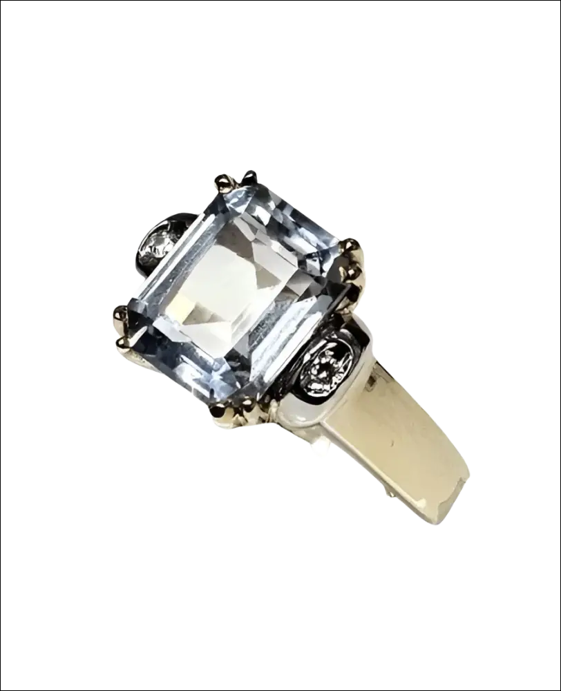 Anello Oro Giallo Acquamarina e Diamanti De Lazzari - immagine 6