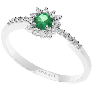 Anello Smeraldo e Diamanti Comete Contessa