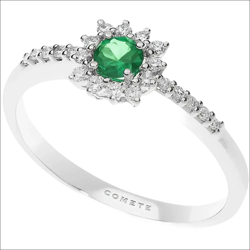 Anello Smeraldo e Diamanti Comete Contessa