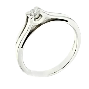 Anello Solitario Diamante Salvini Oro Bianco