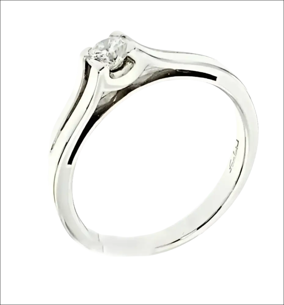 Anello Solitario Diamante Salvini Oro Bianco