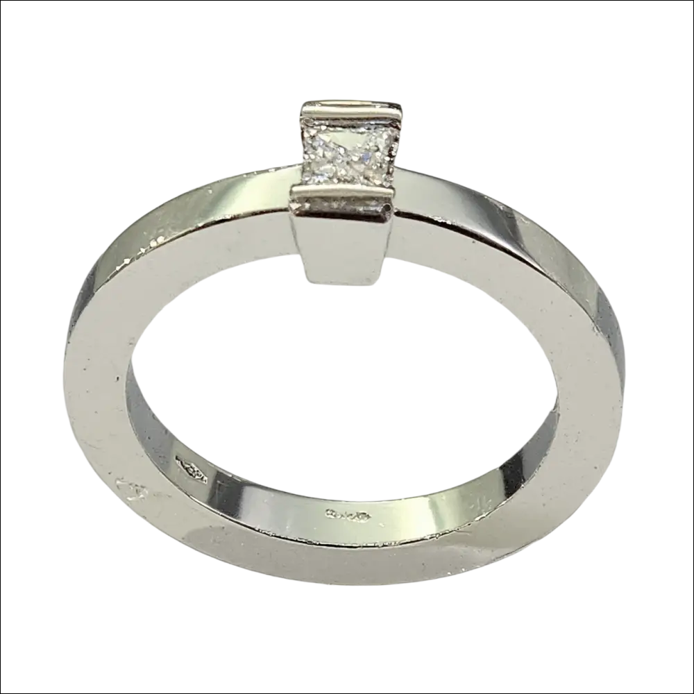Anello Solitario Oro Bianco e Diamante Princess CEVA GIOIELLI - immagine 5