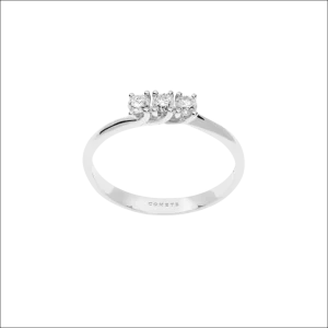 Anello Trilogy Diamanti Valentino Oro Bianco