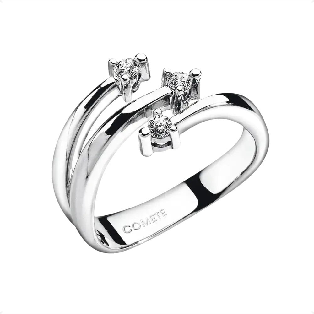 Anello Trilogy Oro e Diamanti ct 0,15 COMETE