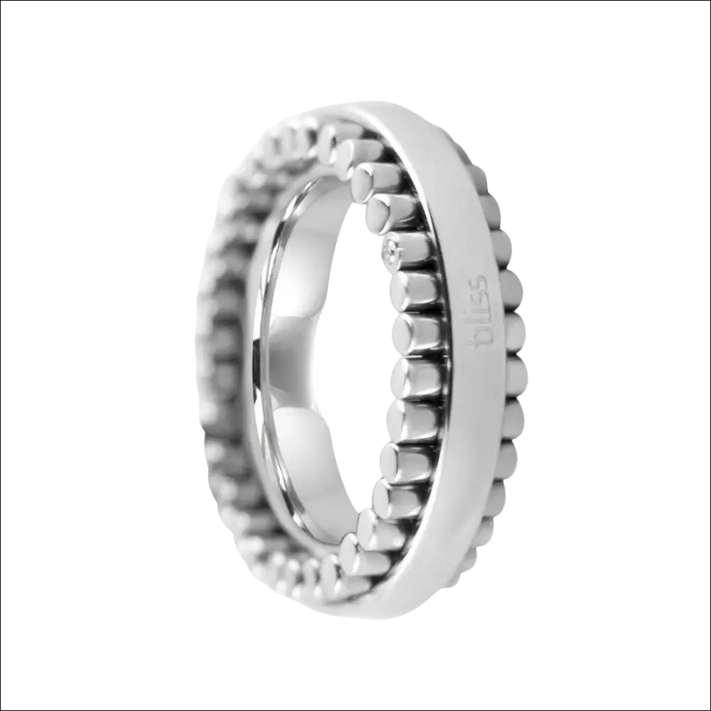 Anello Uomo Acciaio Cuscinetto a Sfera Rotante Anello