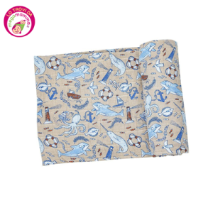 Mussola cotone organico 120×120 Nautical – Angel dear