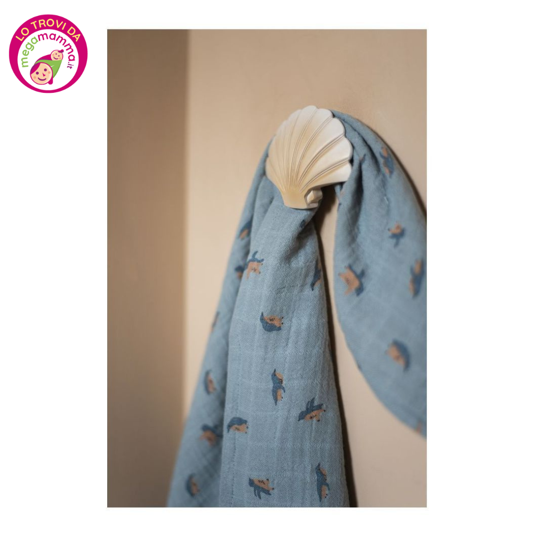 Kit di 3 mussole 55x55cm – Peppy penguins – Trixie - immagine 4