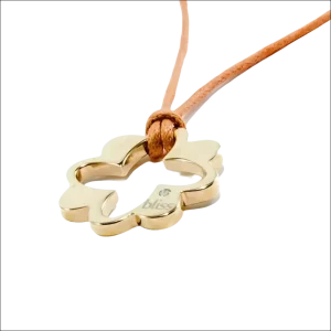 BLISS Shape: Ciondolo Quadrifoglio Acciaio Dorato