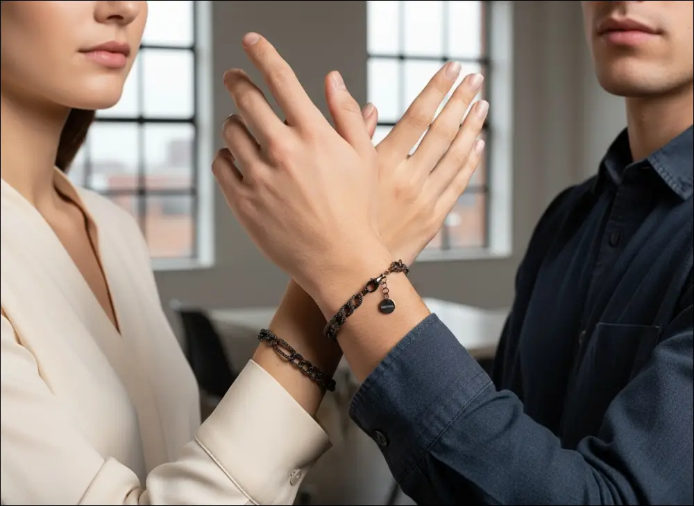 Bracciale argento, rutenio e zirconi neri WE ARE di COMETE UBR 1289 - immagine 3