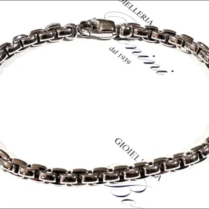 Bracciale Oro bianco 750/1000 unisex tutto tondo