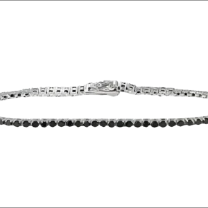 Bracciale Tennis Argento e Zirconi Neri Bliss