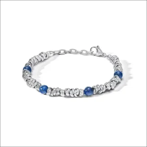 Bracciale Uomo acciaio e lapislazzuli blu COMETE