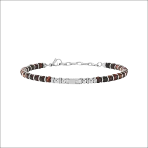 Bracciale Uomo COMETE Acciaio e Occhio di Tigre UBR 888