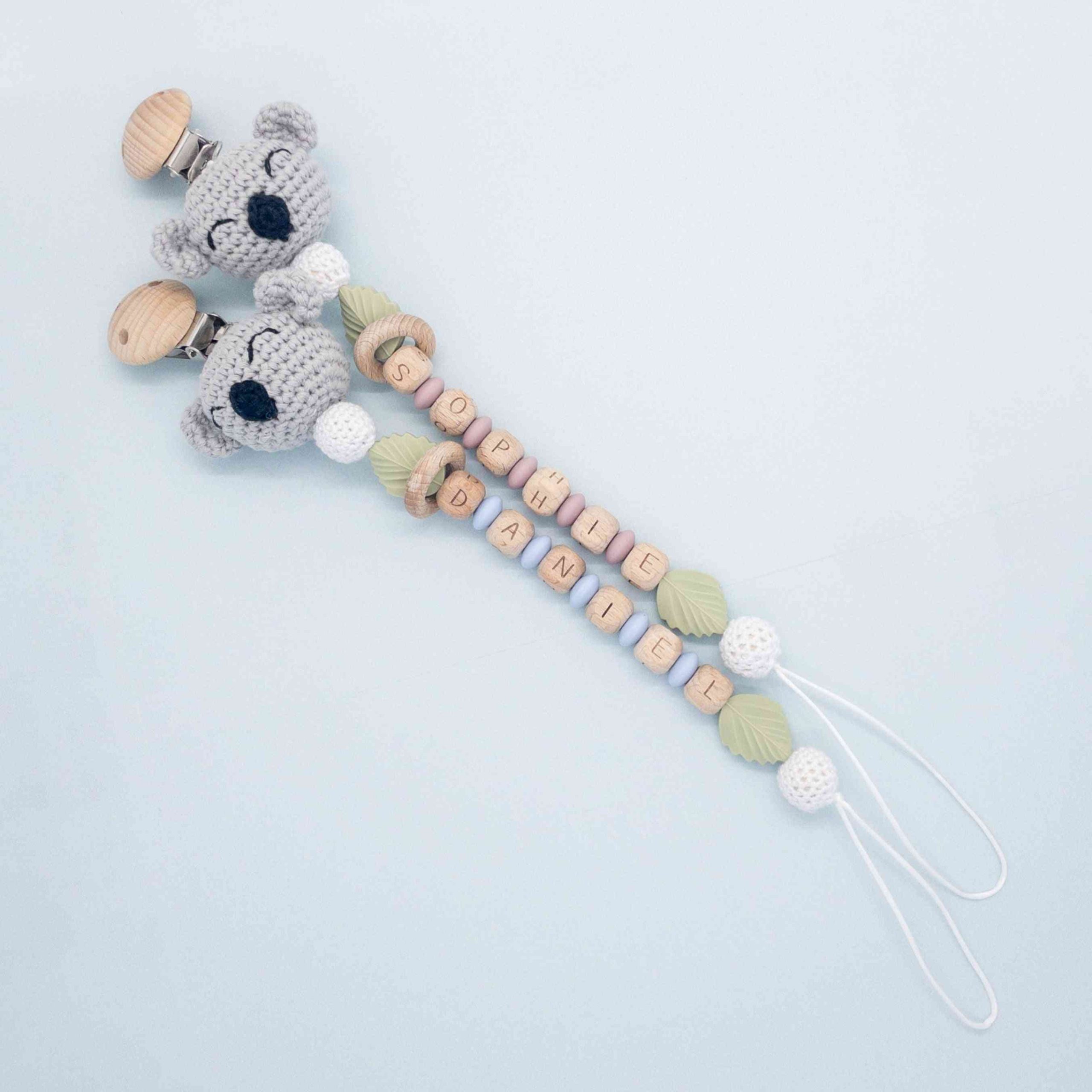 Catenella porta ciuccio Koala in silicone e legno - immagine 8