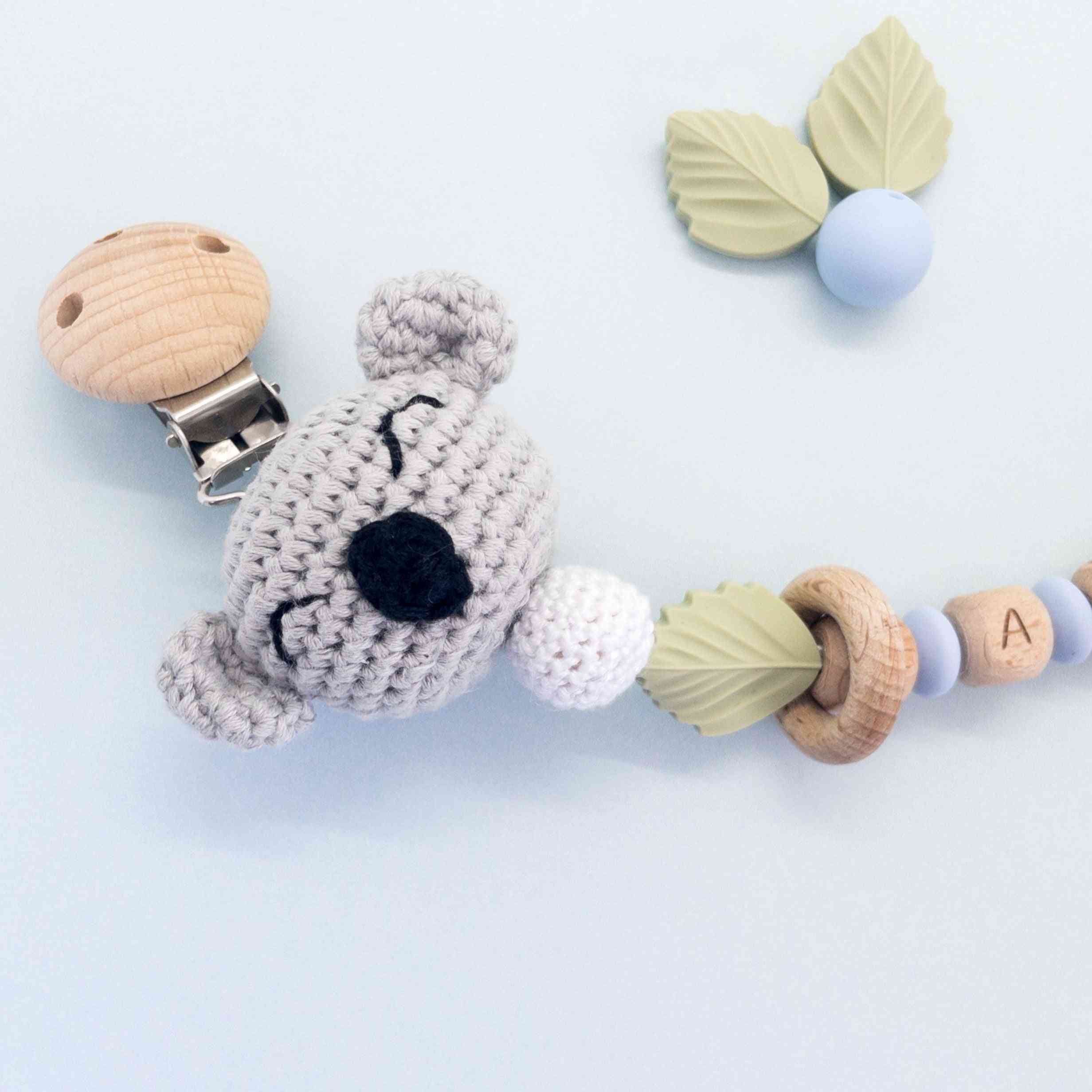 Catenella porta ciuccio Koala in silicone e legno - immagine 6