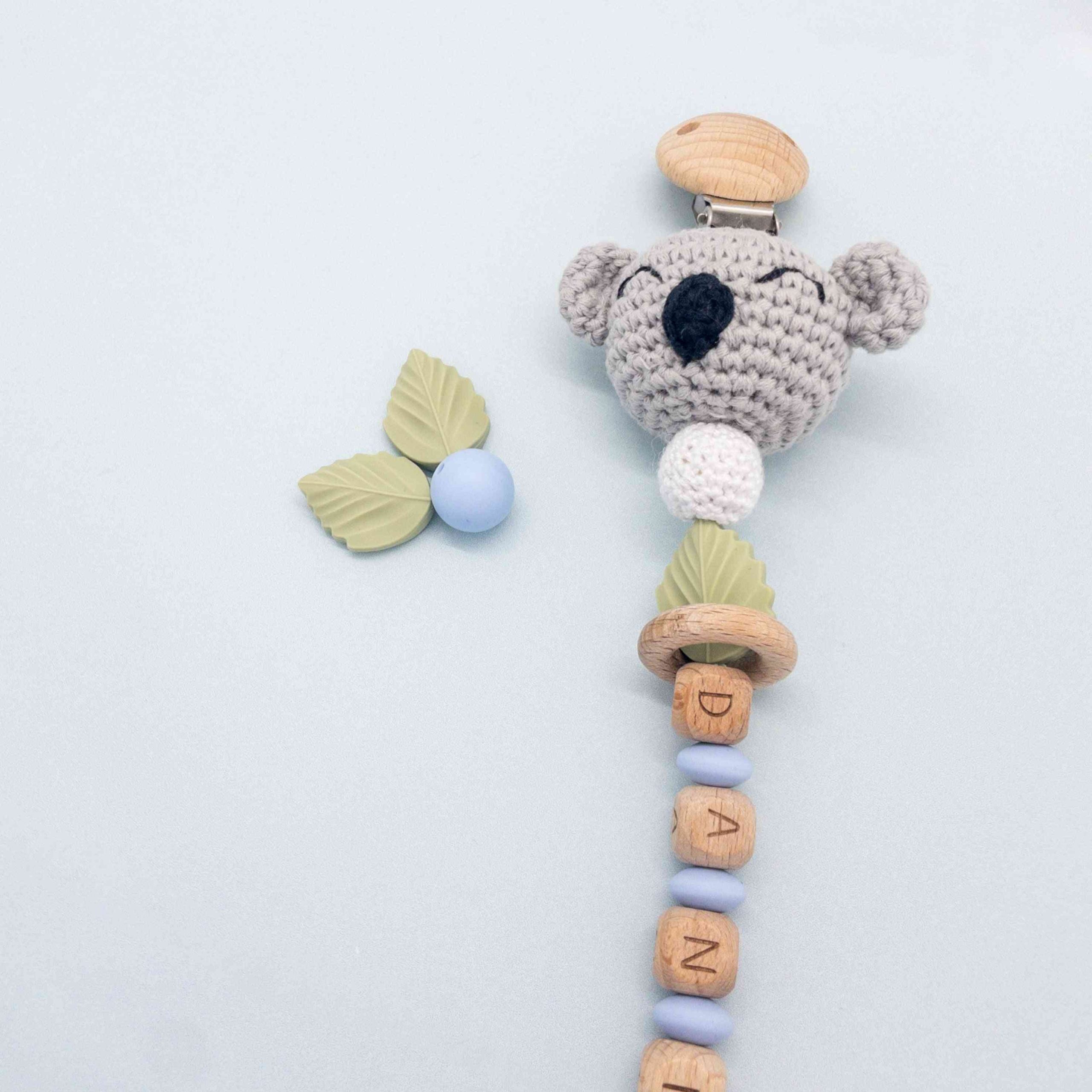 Catenella porta ciuccio Koala in silicone e legno - immagine 7