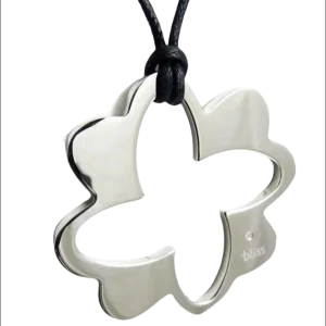 Ciondolo quadrifoglio Bliss in acciaio