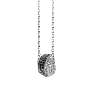 Collana Argento con Zirconi Bianchi e Neri