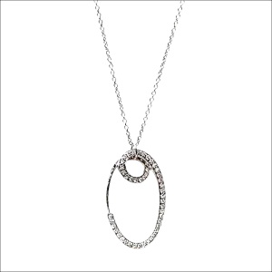 Collana Oro Bianco e Diamanti Salvini