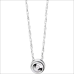 Collana Punto Luce Oro Bianco e Diamante GLB 900