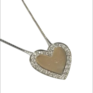 Collana Salvini Cuore Oro Bianco e Diamanti