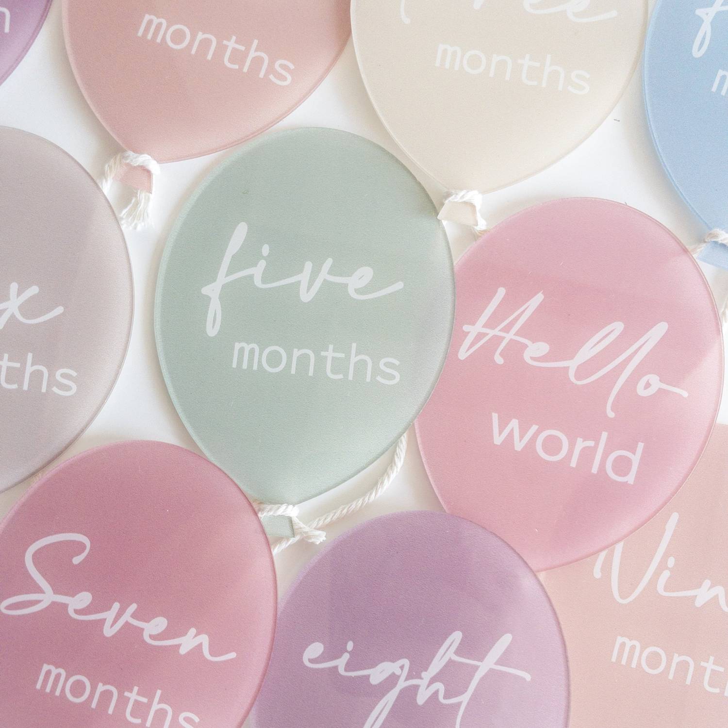 Palloncini complimese in acrilico per foto mensili - immagine 3