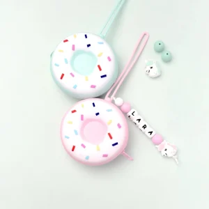 Portaciuccio silicone Donut personalizzabile con nome