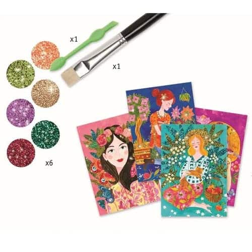 Djeco Glitter Boards Il Profumo Dei Fiori – Kit Artistico - immagine 4