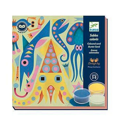Djeco Luci Marine Sabbie Colorate – Kit Artistico Colora Con La Sabbia