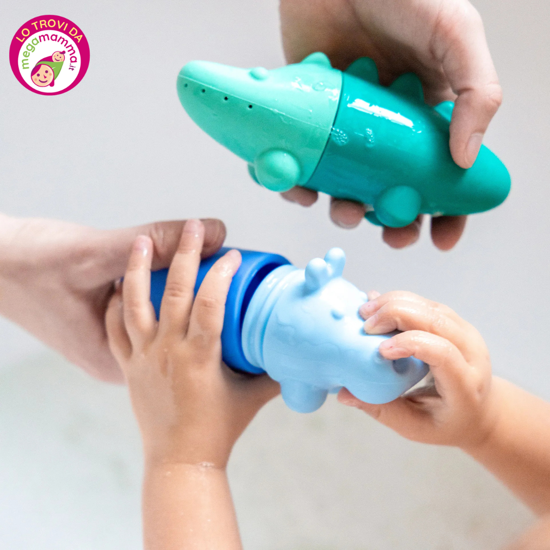 Squeezi shark – Gioco da Bagno – 100% Silicone – Quut - immagine 4